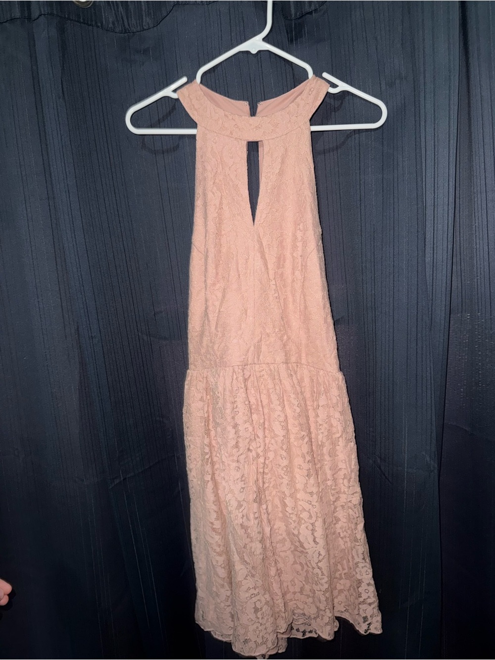 Speechless Blush Pink Lace Halter Dress Size 13